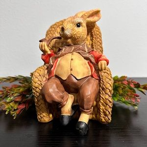 Vintage Cottagecore Bunny Rabbit Hare Piggy Bank